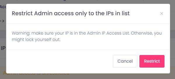Admin Panel - restrict access - warning.JPG
