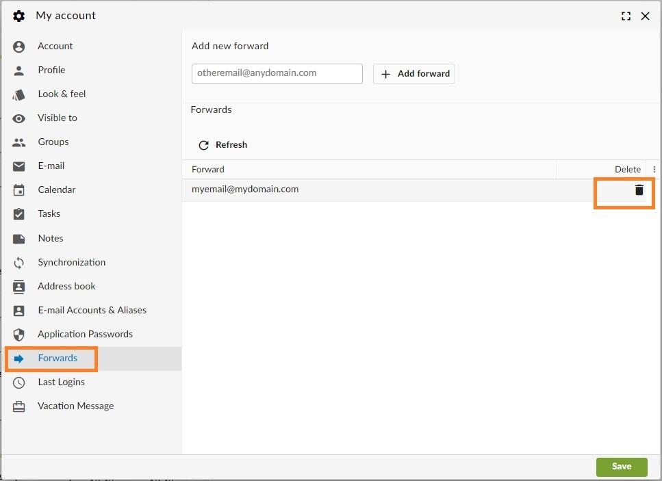Webmail - how to remove a forward to your mailbox.jpg