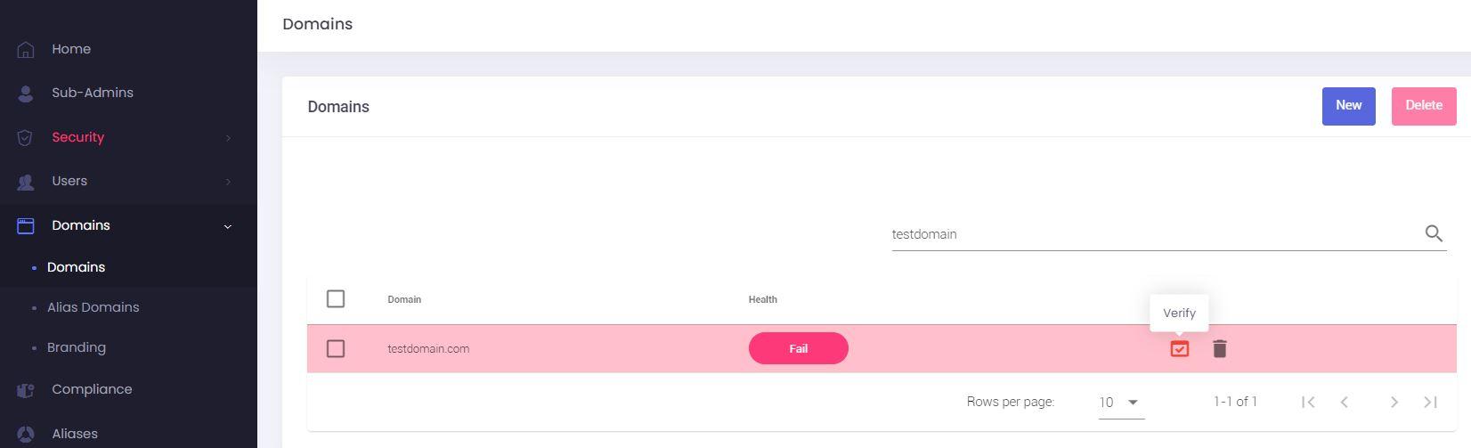 Admin Panel - step 2 - click on Verify to see the TXT necessary to verify domain ownership - hover.JPG