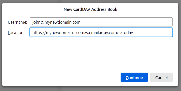 Thunderbird - connect to a cardDAV address book - step 1.PNG