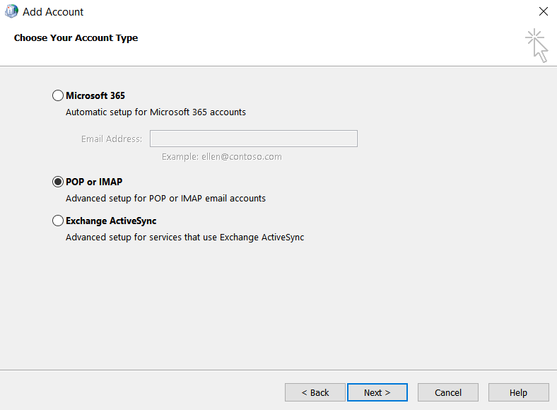 Windows - Mail (Outlook) - Add a new Profile - step 3 - manual setup - IMAP.PNG